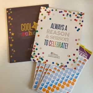 Teacher bundle: 32 weather, Erin Condren “Cool for school” + seasonal stickers
